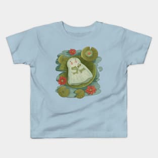 Cute Boo Haw Hugs A Frog In The Lotus Pond Kids T-Shirt